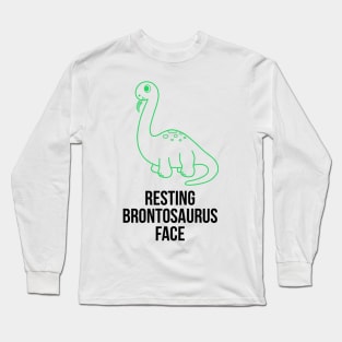 Resting Brontosaurus Face Long Sleeve T-Shirt